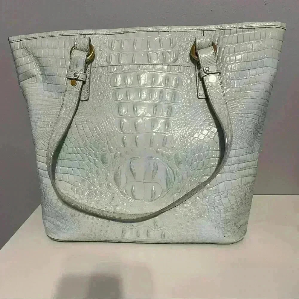 Brahmin Ellen Tote Aqua Blue - Picture 1 of 6